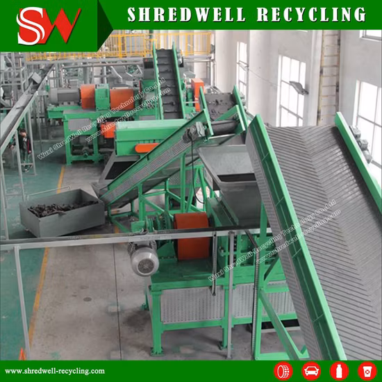 Máquina de reciclagem de pneus totalmente automática a quente Máquina de reciclagem de pneus Destruidora de pneus Planta de reciclagem de borracha Máquina de corte de pneus Máquina de reciclagem de pneus